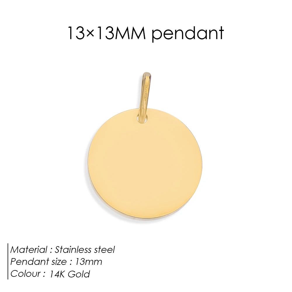 runder Coin Anhänger 6mm, 9 mm, 13 mm, 15 mm, 18 mm