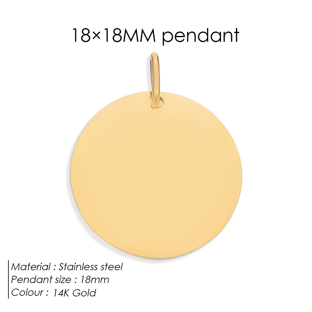 runder Coin Anhänger 6mm, 9 mm, 13 mm, 15 mm, 18 mm