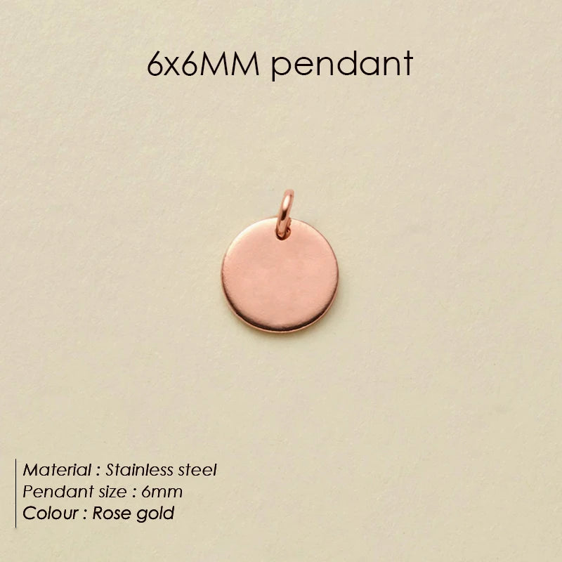 runder Coin Anhänger 6mm, 9 mm, 13 mm, 15 mm, 18 mm