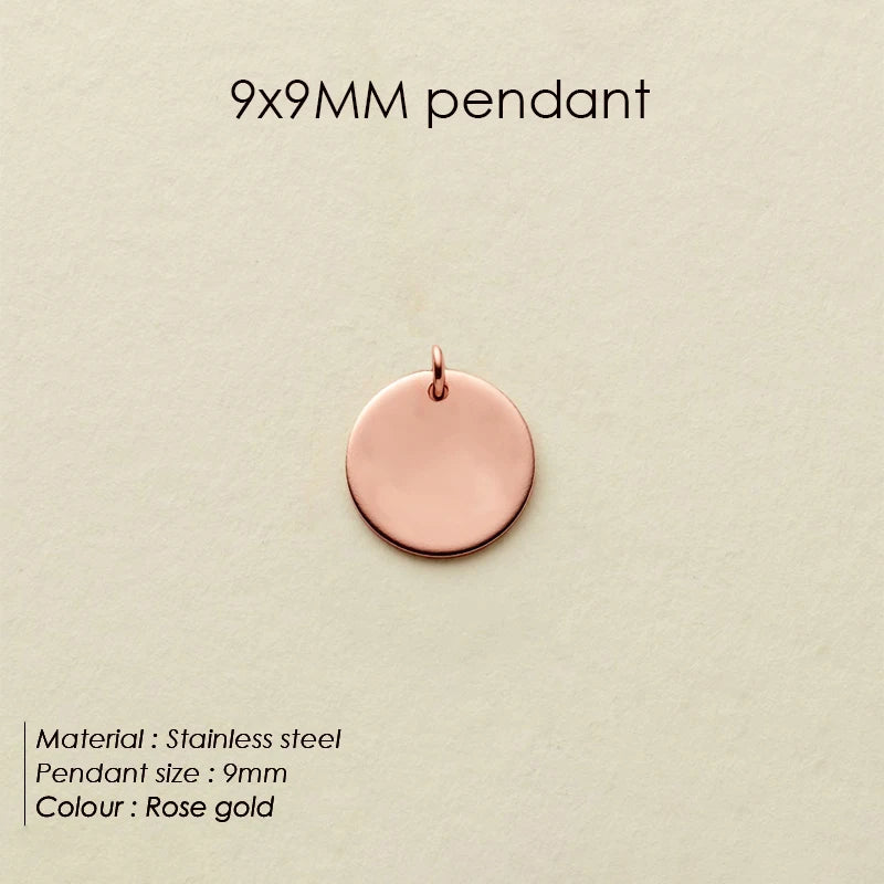 runder Coin Anhänger 6mm, 9 mm, 13 mm, 15 mm, 18 mm