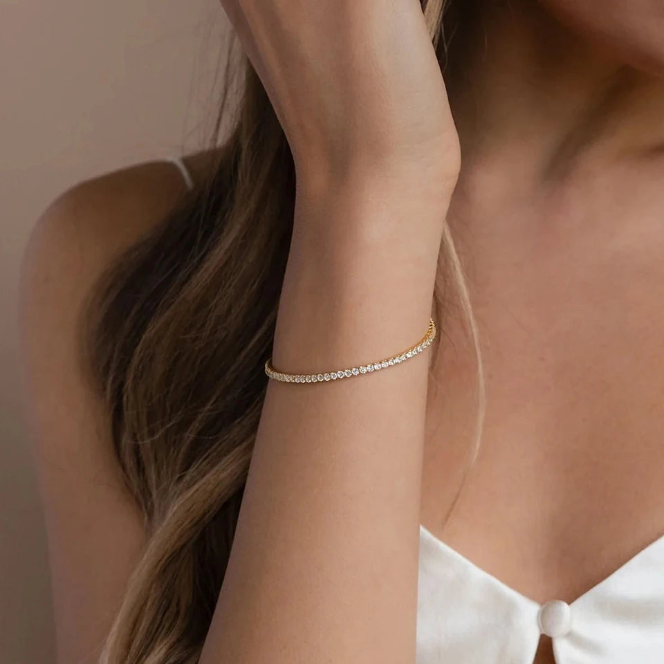 Zirkonia Tennis Geburtsstein Armband