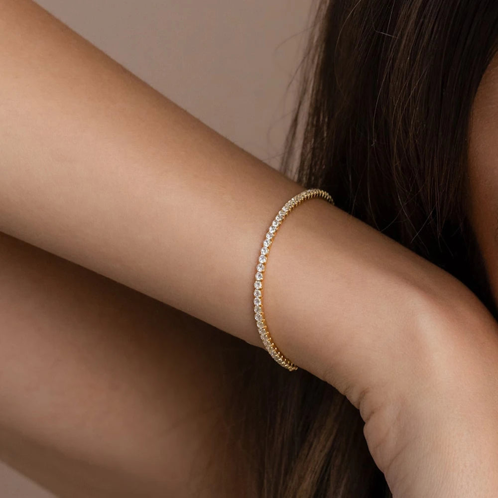 Zirkonia Tennis Geburtsstein Armband