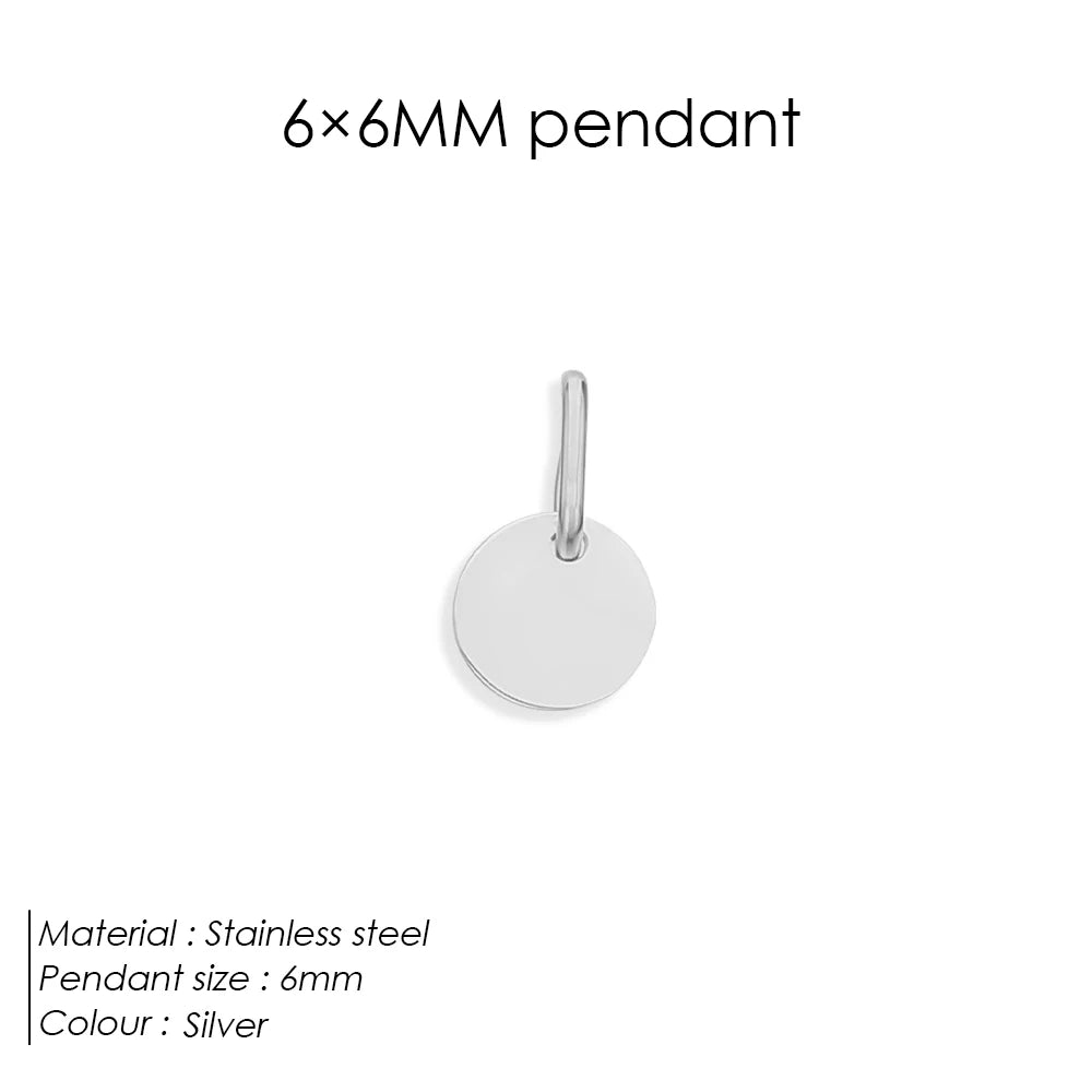 runder Coin Anhänger 6mm, 9 mm, 13 mm, 15 mm, 18 mm