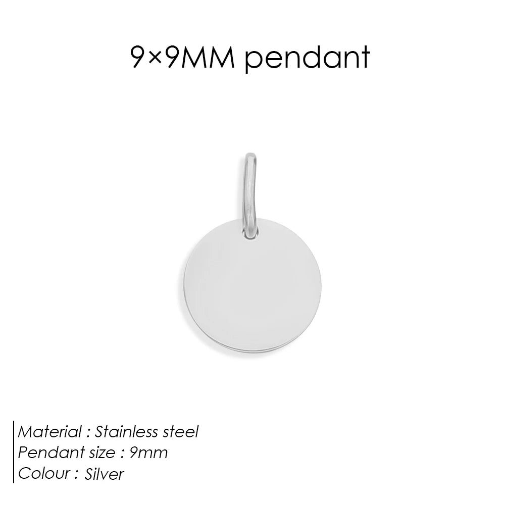 runder Coin Anhänger 6mm, 9 mm, 13 mm, 15 mm, 18 mm