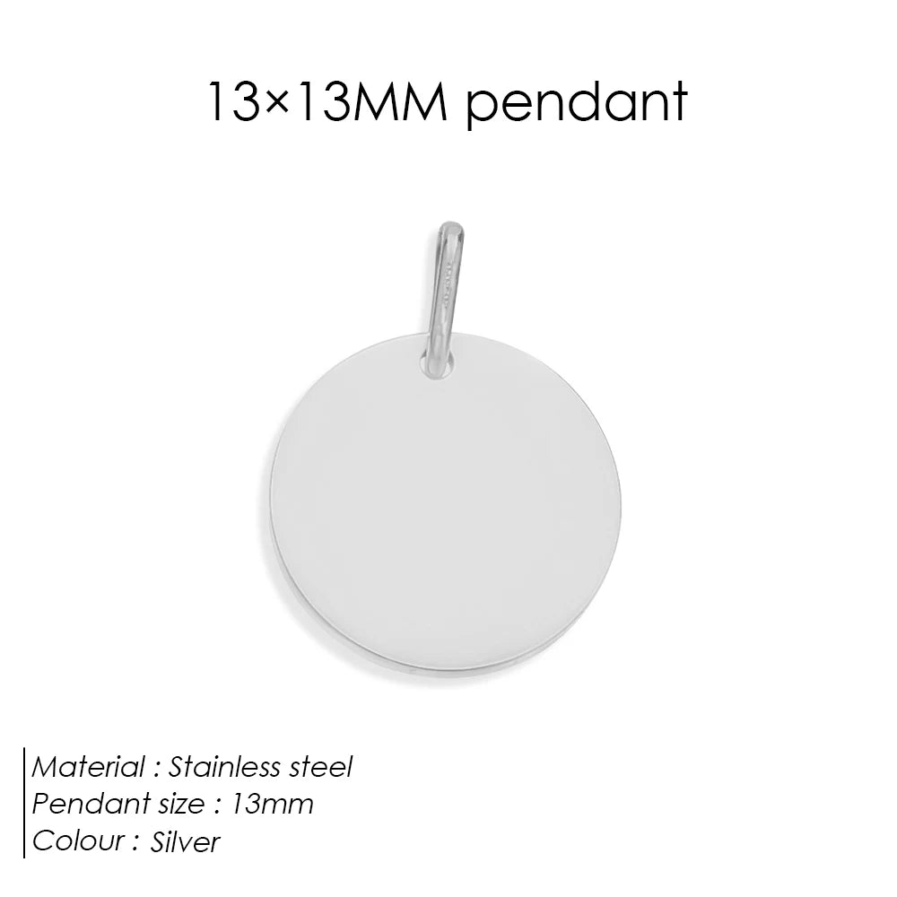 runder Coin Anhänger 6mm, 9 mm, 13 mm, 15 mm, 18 mm