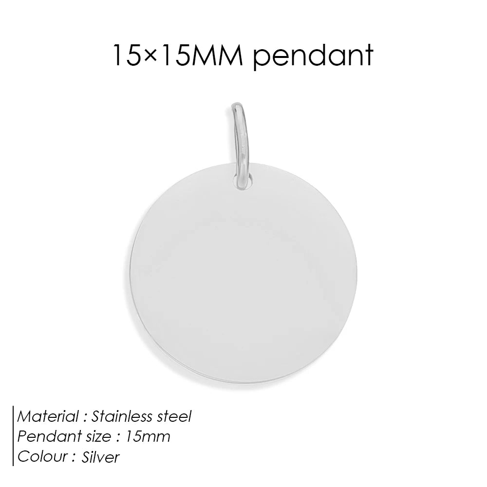 runder Coin Anhänger 6mm, 9 mm, 13 mm, 15 mm, 18 mm