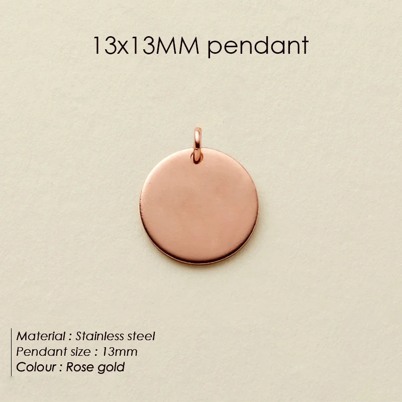 runder Coin Anhänger 6mm, 9 mm, 13 mm, 15 mm, 18 mm